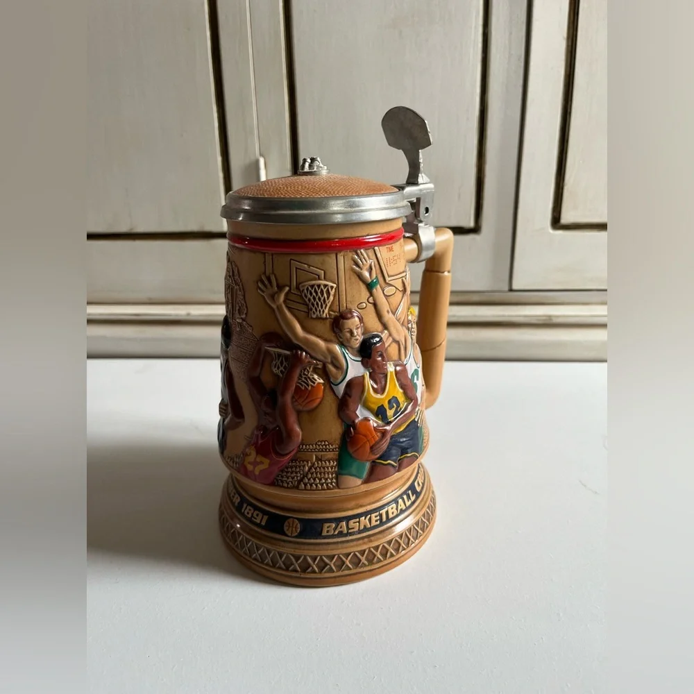 Vintage Avon Stein A Century of Basketball Stein 1993 Hand crafted in Brazil Cup